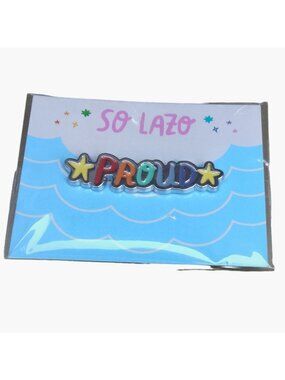 So Lazo Rainbow Proud Pin Pinback LBGT Latin Gay Pride Them They